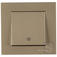 Выключатель одноклавишный ПЕРЕКРЕСТНЫЙ Arvia Electric KAREN Титан (20 05 2000 214)